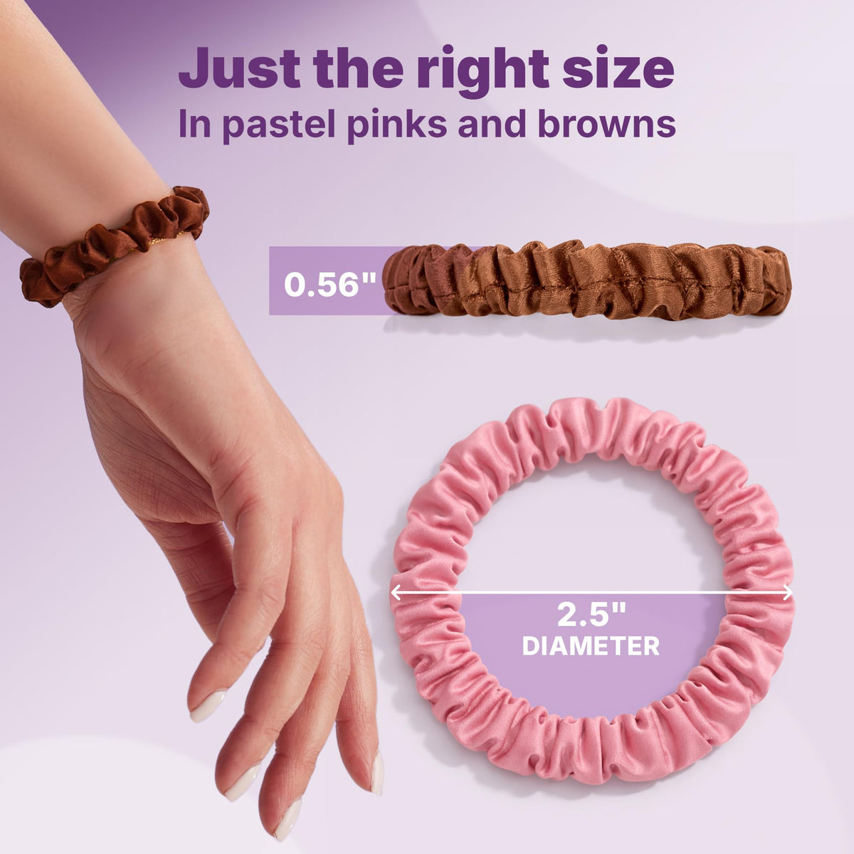GOODY scrunchie worn on wrist as accessory offering convenient, damage-free hold