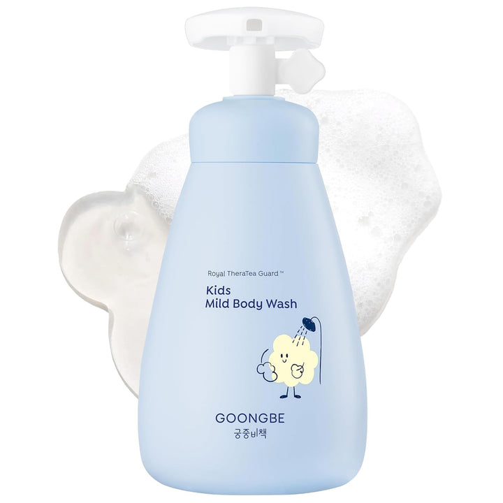 GOONGBE front pump bottle showing packaging and easy-dispense benefit
