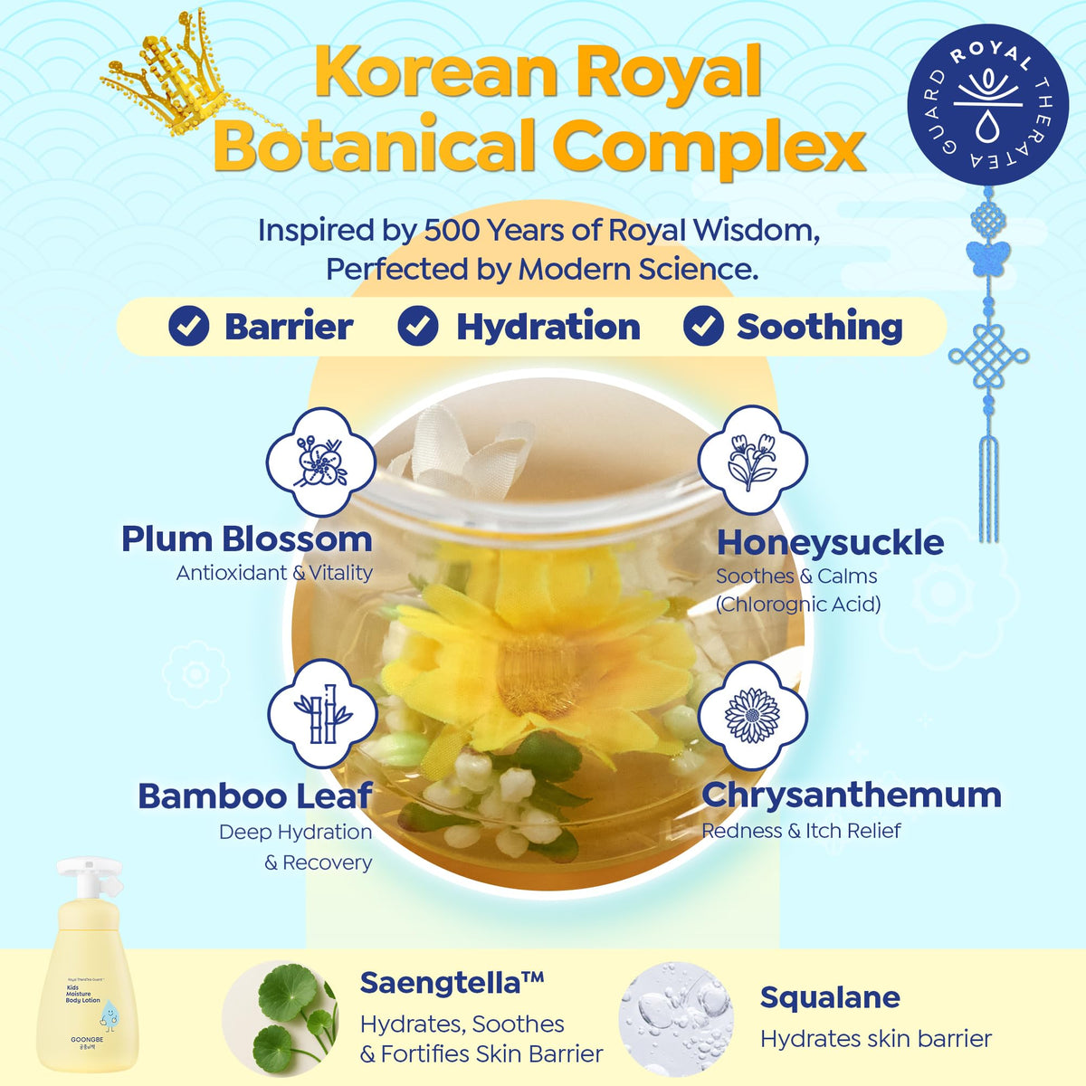 GOONGBE next to ruler for size comparison, clear 8.45 fl oz capacity benefit