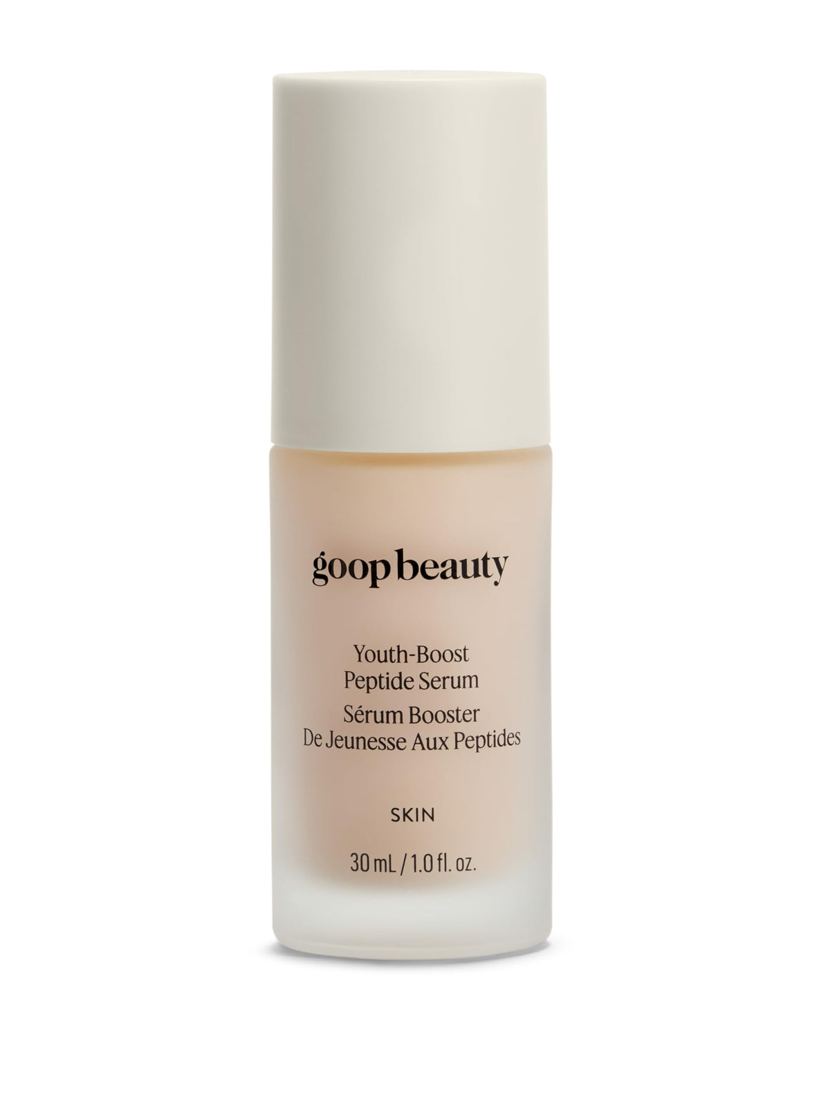 goop front shot of serum bottle showing sleek packaging and anti-aging benefit
