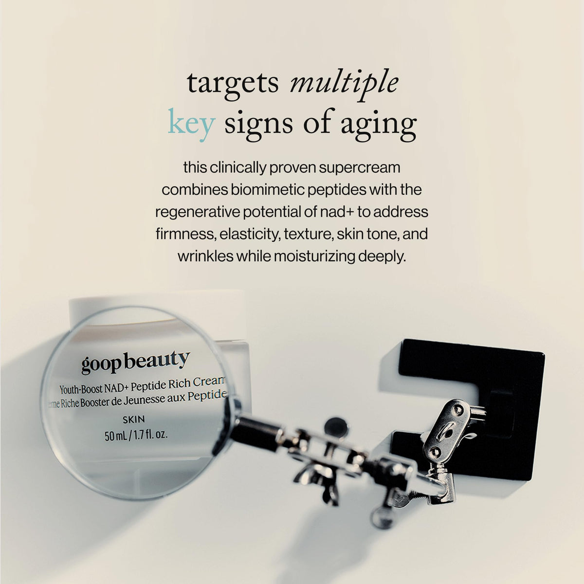 goop label closeup focusing on ingredient list and formulation transparency benefit