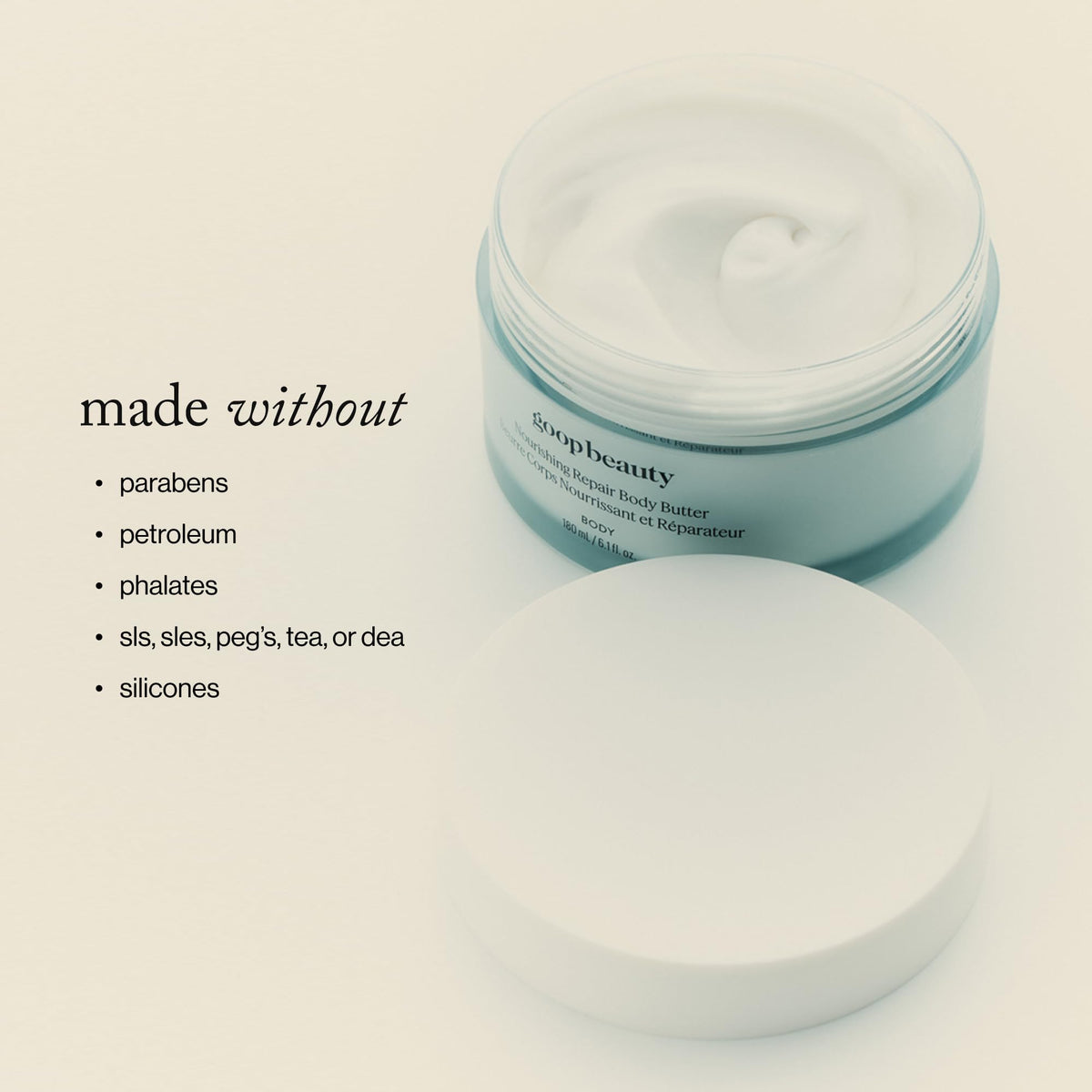 goop product label detail showing ingredient transparency and quality