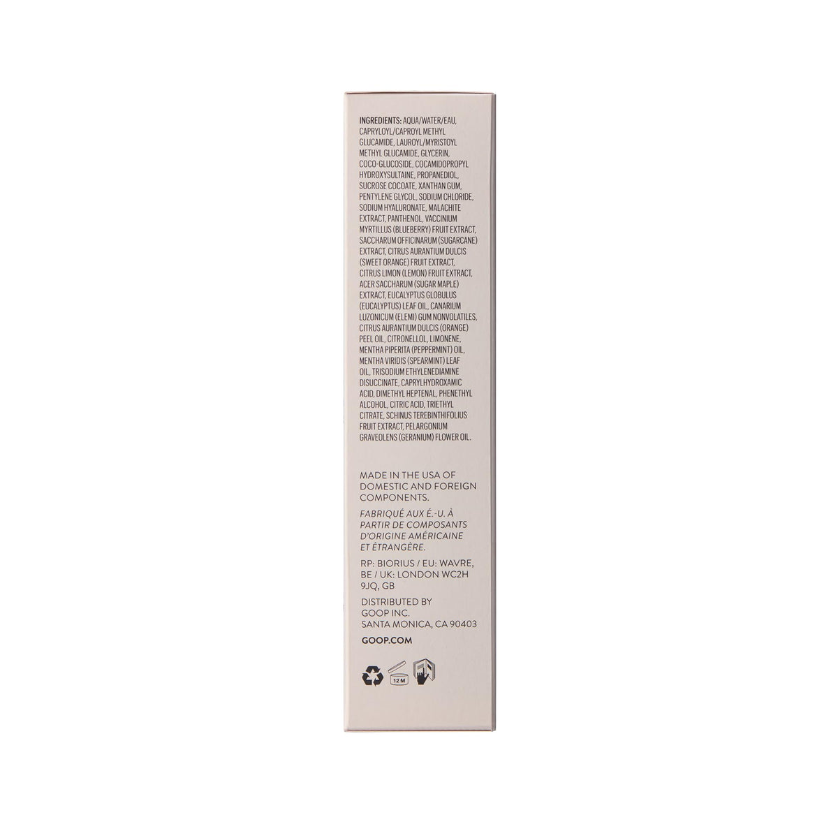 goop cleanser being massaged on face to show gentle foaming and effective cleanse