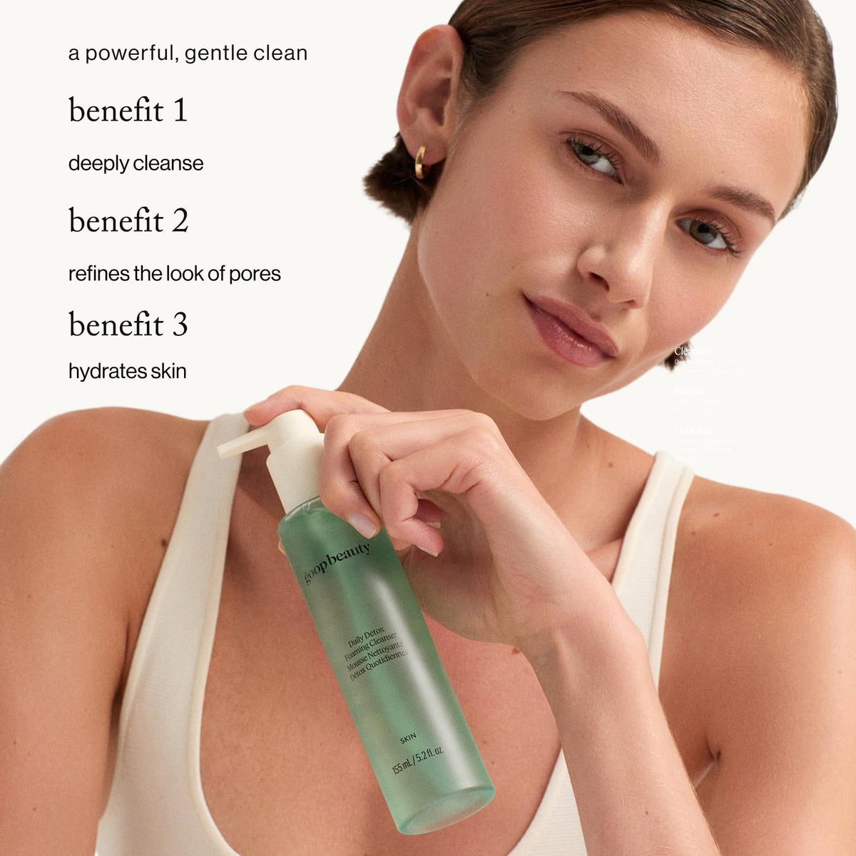 goop pump dispensing gel texture illustrating easy application and lightweight feel