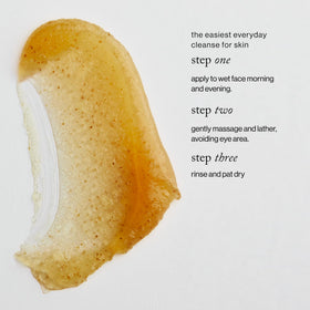 goop cleanser in hand demonstrating gel application and gentle massage