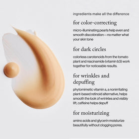 goop eye cream applied under-eye demonstrating color correction and reduced puffiness