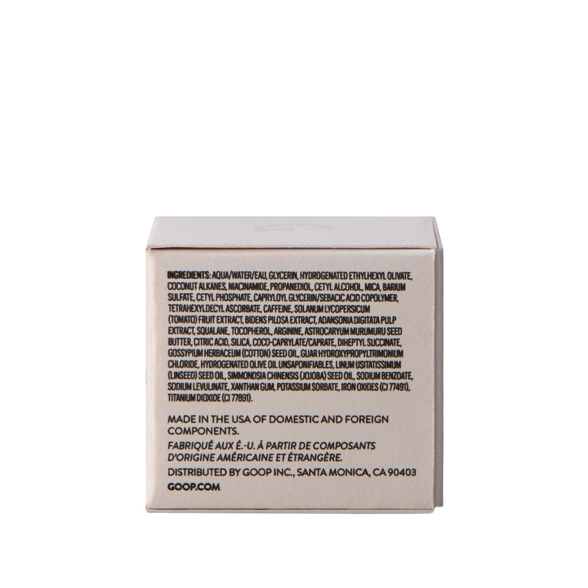 goop eye cream on bathroom counter lifestyle shot showing daily routine benefit