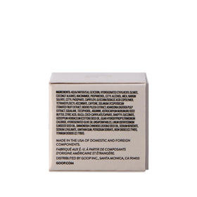 goop eye cream on bathroom counter lifestyle shot showing daily routine benefit
