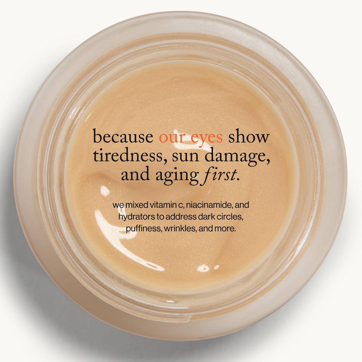 goop eye cream size scale in hand illustrating travel-friendly 0.5 fl oz convenience
