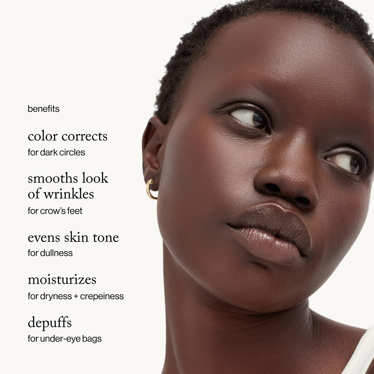goop eye cream texture close-up highlighting silky gel and quick-absorbing finish
