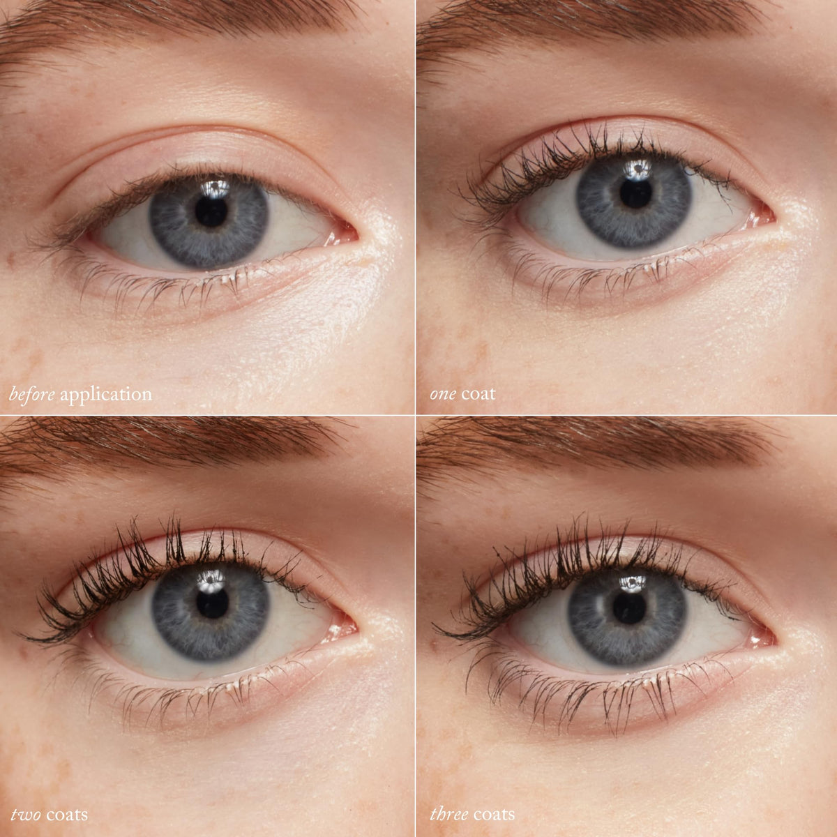 goop Featherlash before and after lashes comparison, demonstrates visible lift and volume