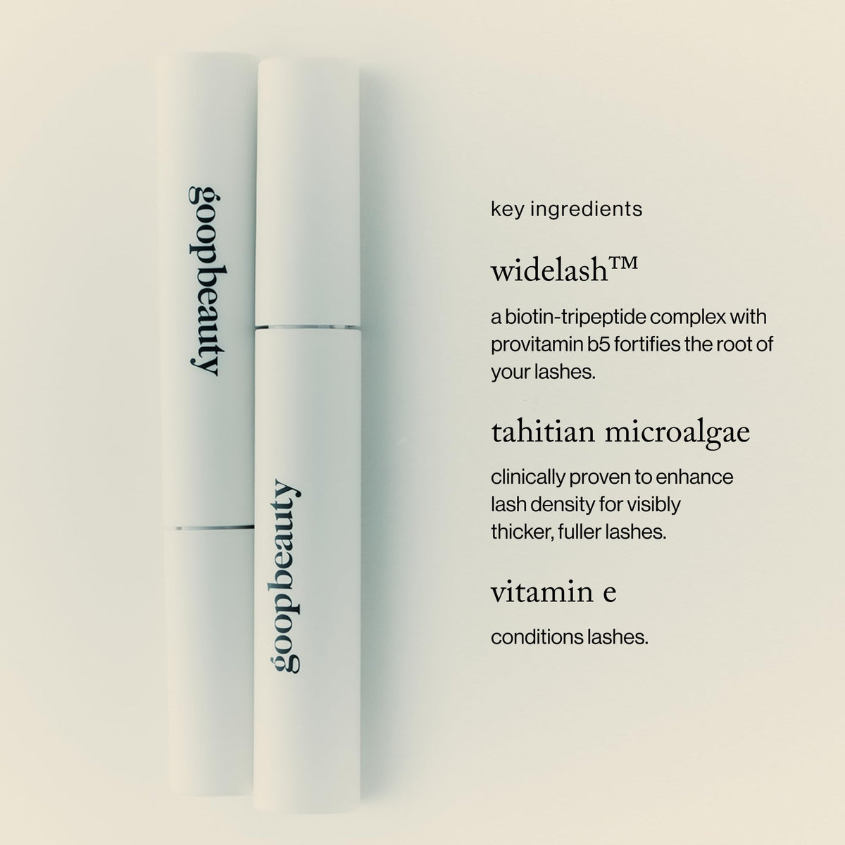 goop Featherlash ink swirl texture close-up showing creamy formula, promises smooth application