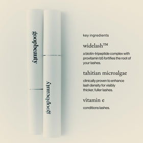 goop Featherlash ink swirl texture close-up showing creamy formula, promises smooth application