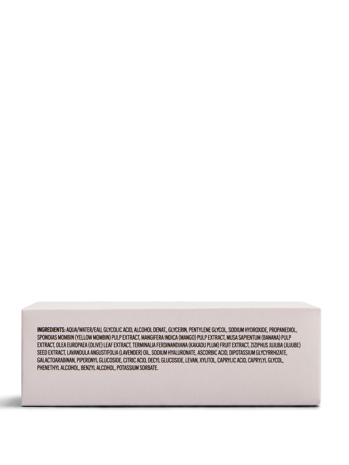 goop ingredient label close-up, clarifies clean, paraben-free formulation