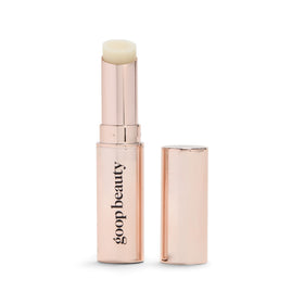 goop lip balm front packaging showing compact tube and branding, suggests premium care