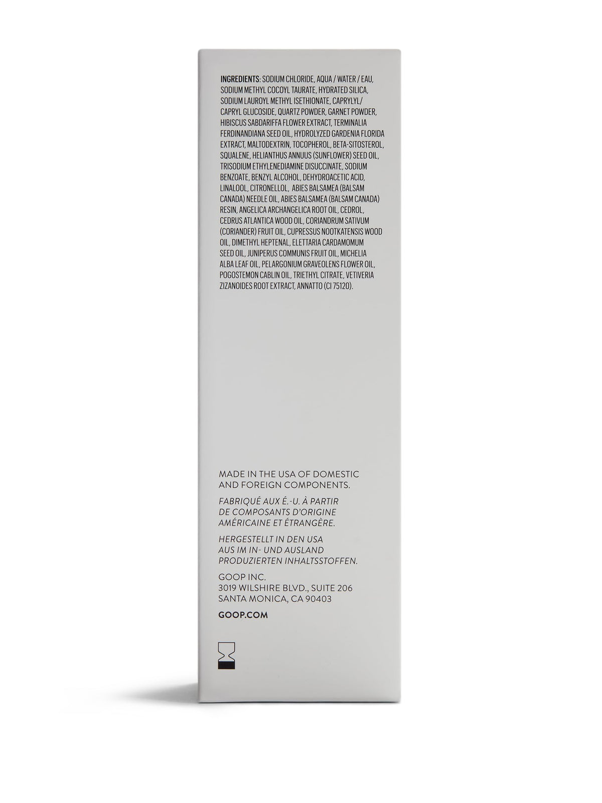 goop lifestyle bathroom shelf styled to show elegant shower routine