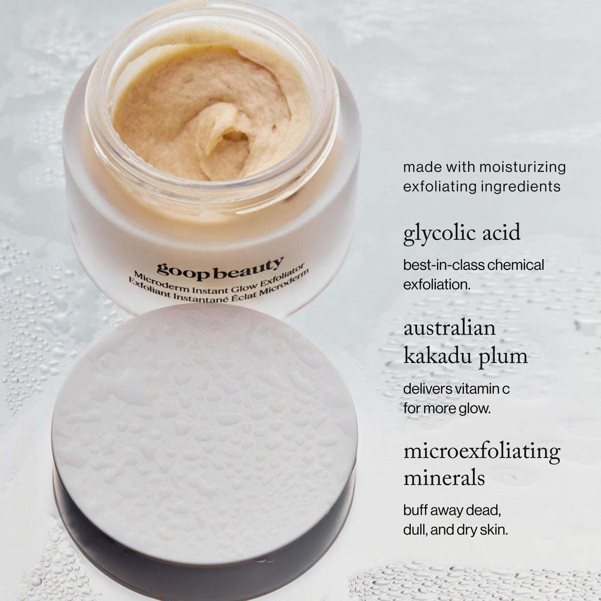 goop whipped marshmallow-like texture close-up highlighting gentle application