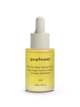 goop front bottle showing sleek packaging and nourishing benefits