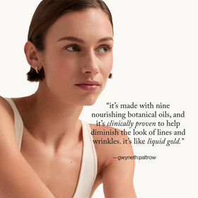 goop with hand scale showing compact one-ounce size and travel benefit