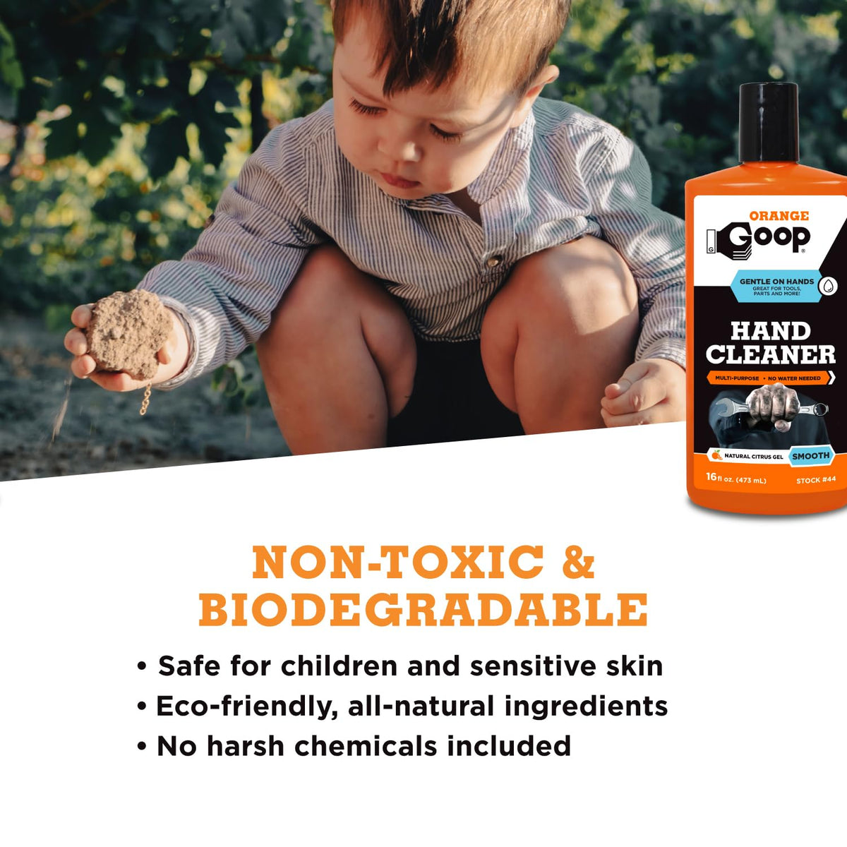 GOOP back label with ingredients and usage instructions visible