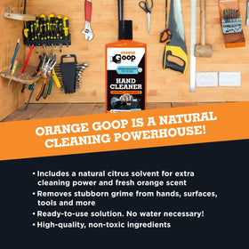 GOOP in use cleaning hands after mechanic work for quick cleanup