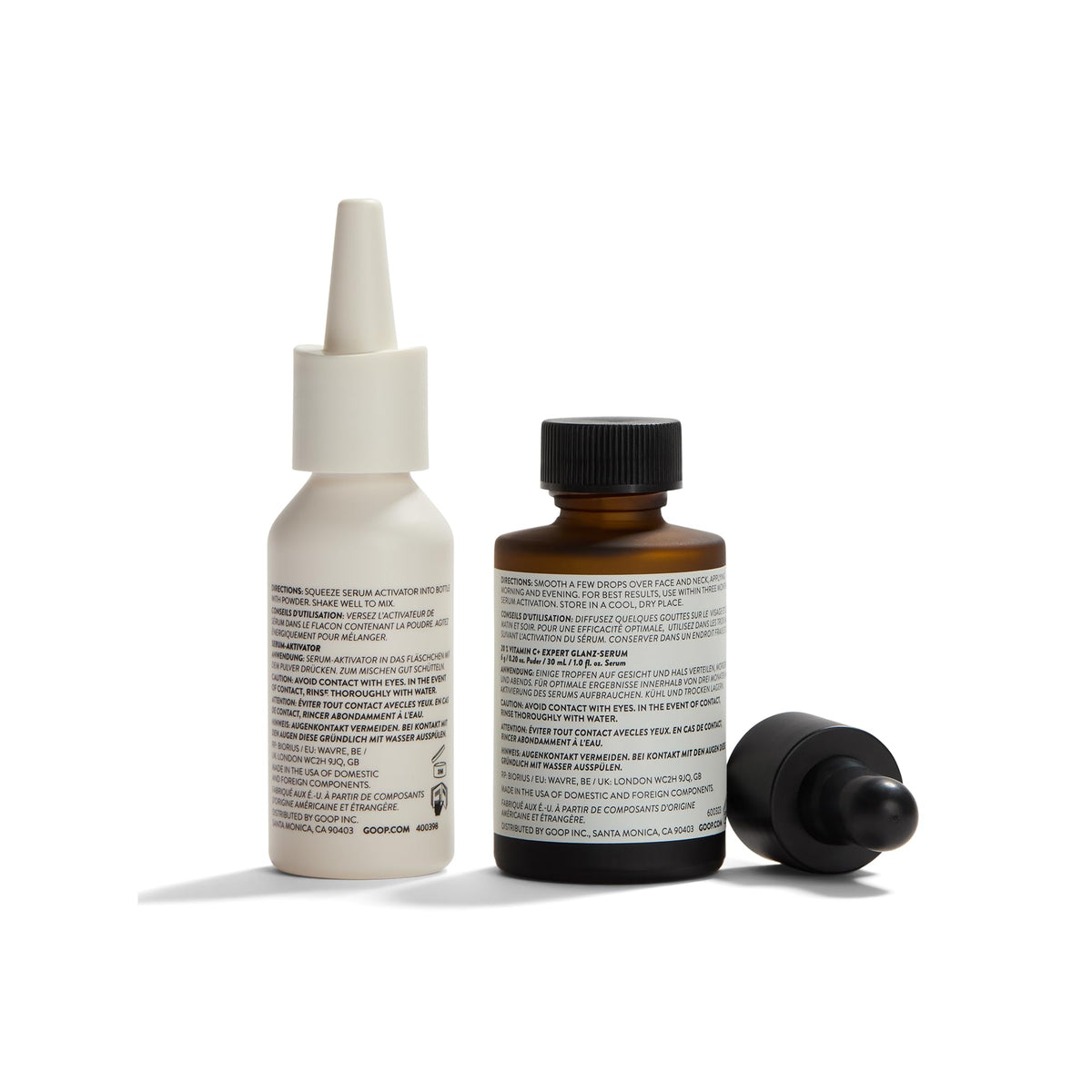 goop packaging label detail showing ingredient and usage guidance