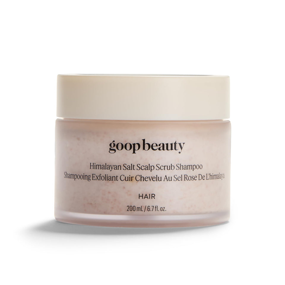 goop scalp scrub front packaging showing label and size, signaling clean detox