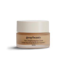goop Vitamin C Eye Cream front jar showing compact packaging and brightening benefit