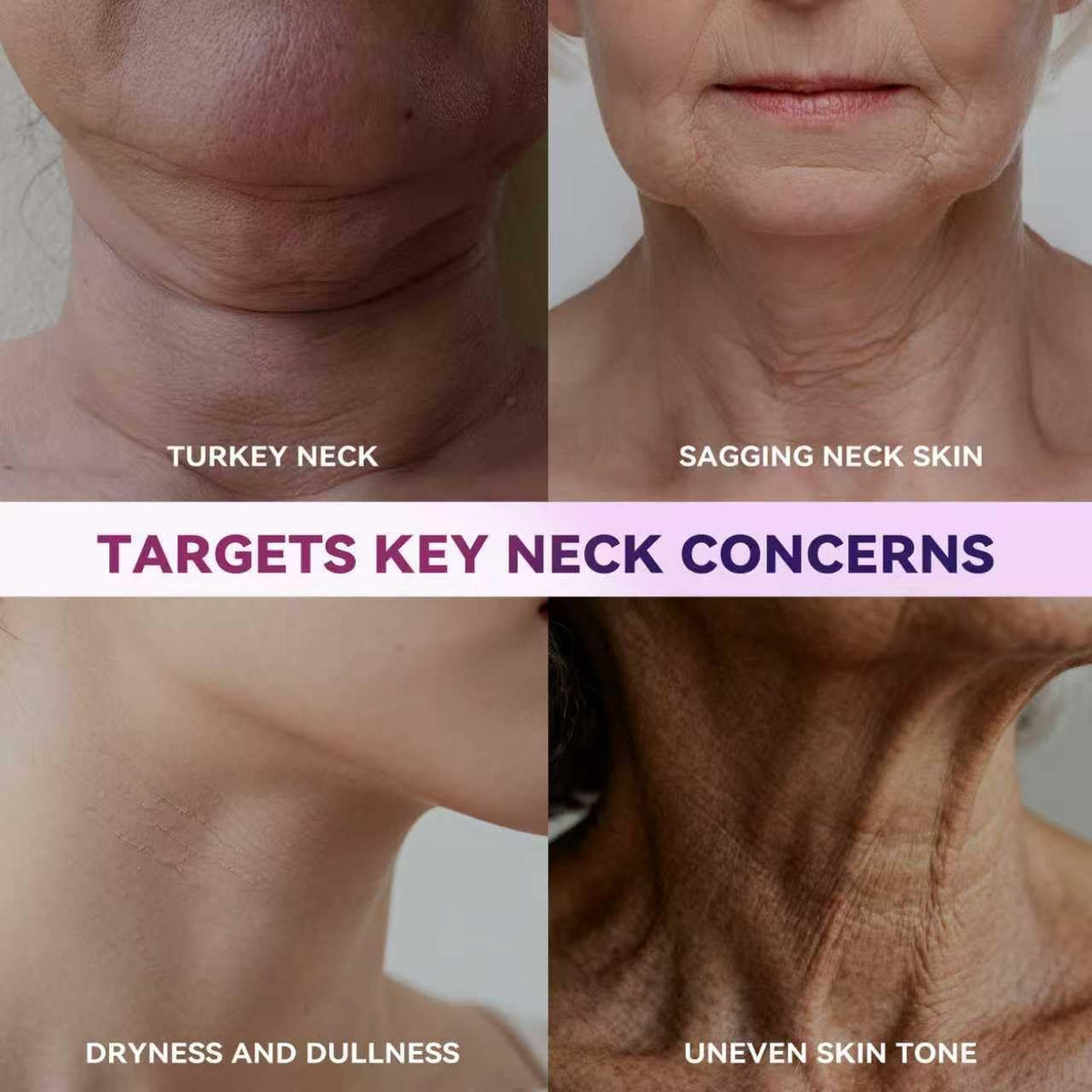 Model applying GOOSURE to neck with roller, shows how to lift and promote absorption