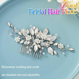 GORAIS comb placed in bridal updo adding secure decorative shimmer for photos