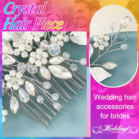GORAIS comb worn by bride in wedding setting enhancing hairstyle and overall look