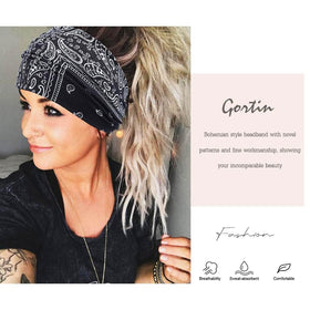 GORTIN model wearing headband outdoors demonstrating secure all-day wear
