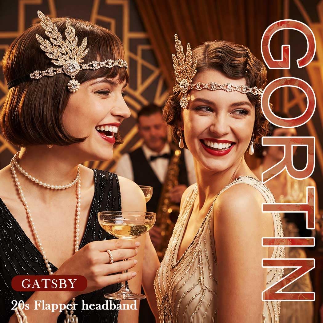 GORTIN pearl and leaf motif closeup showing Art Deco details and eye-catching shine