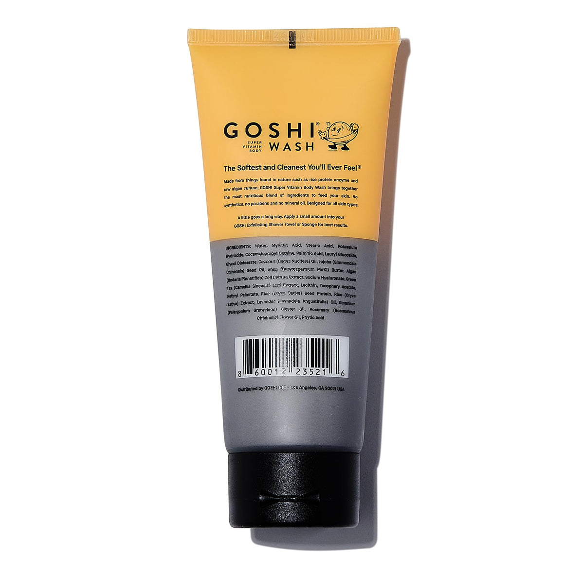 GOSHI close-up of gel texture highlighting rich microbubbles for gentle cleansing