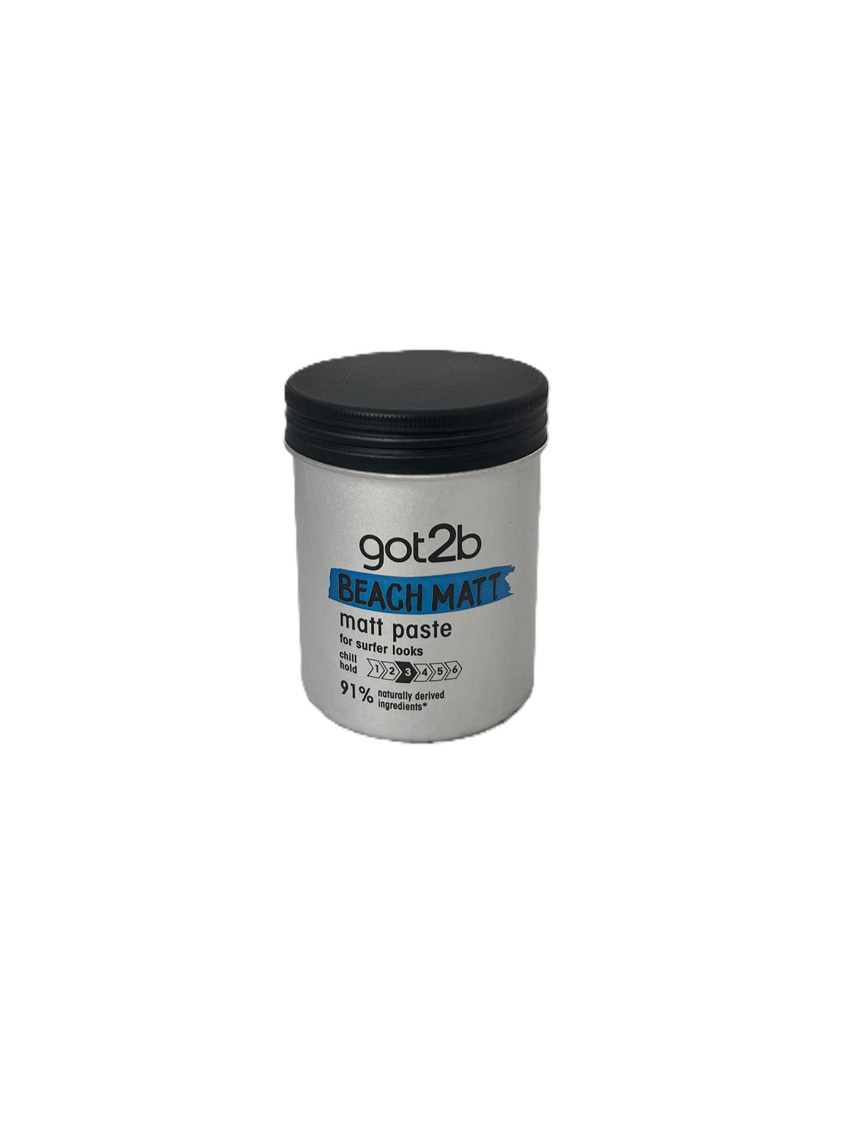 Schwarzkopf got2b styled model with surfer texture illustrating casual matte hold