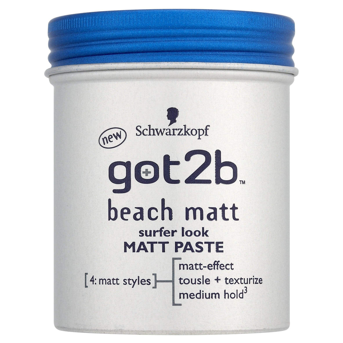 Got2B paste front view showing matte texture and surf-style benefit