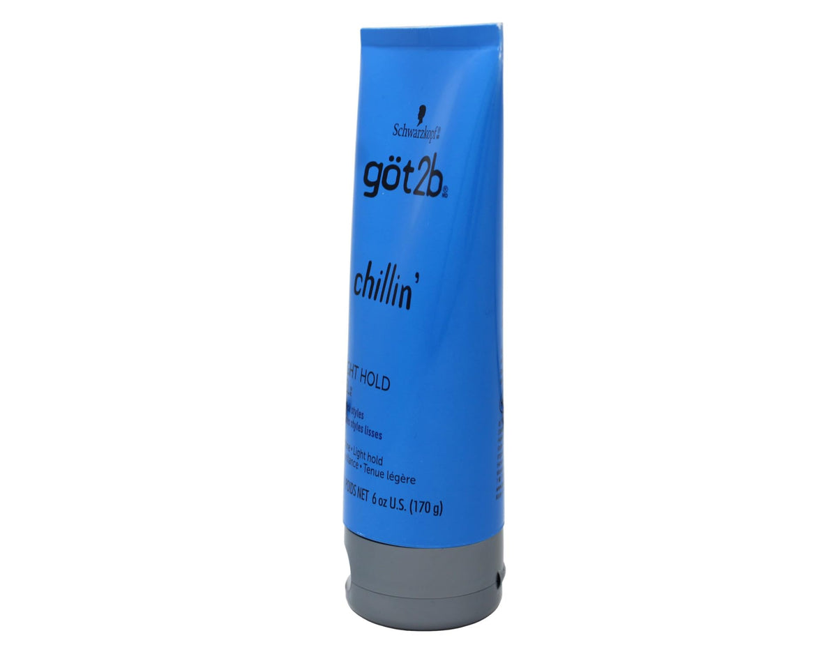 Got2B styled slick-back on model showing high shine and natural-looking control