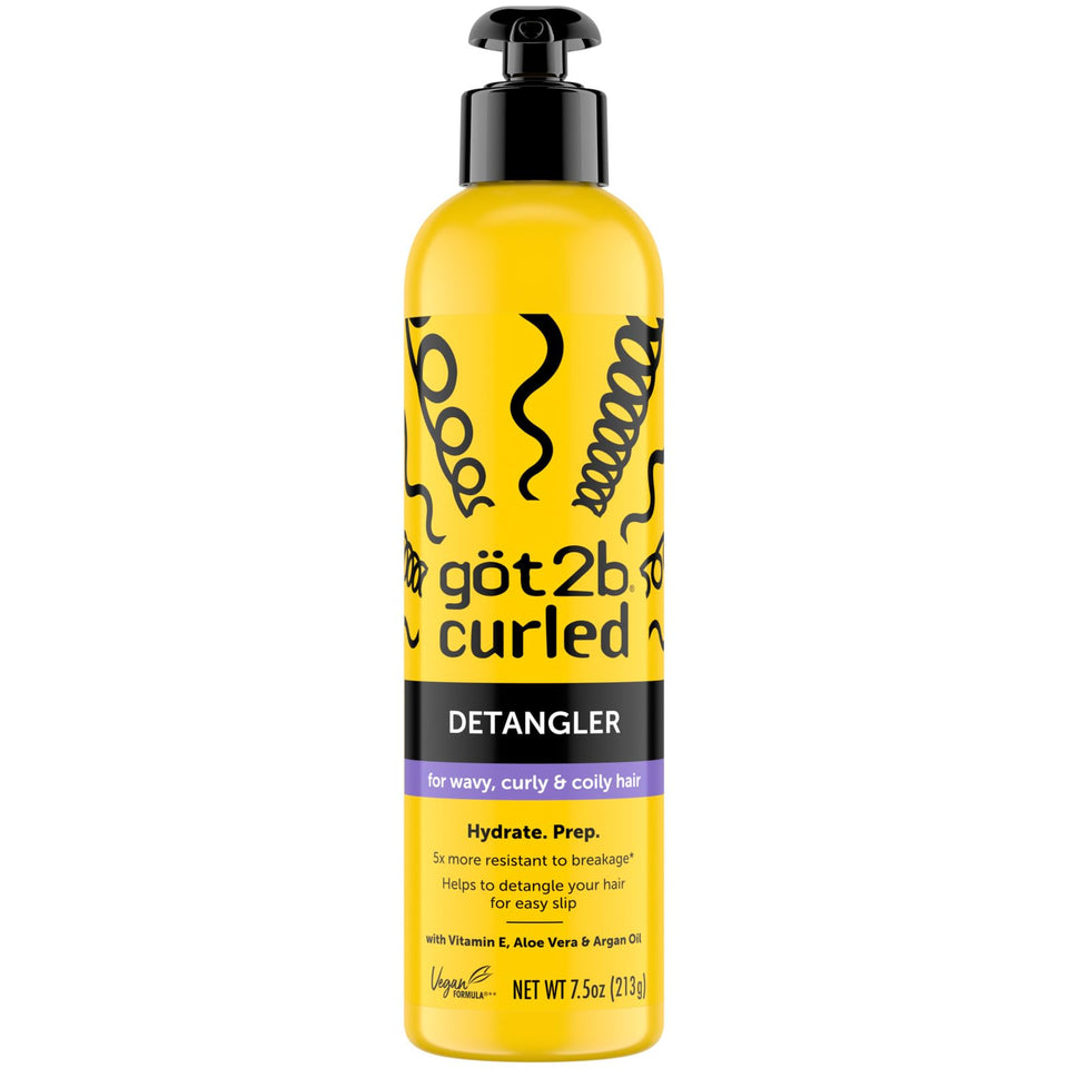 Got2b bottle front packaging showing product and benefit of easy detangling