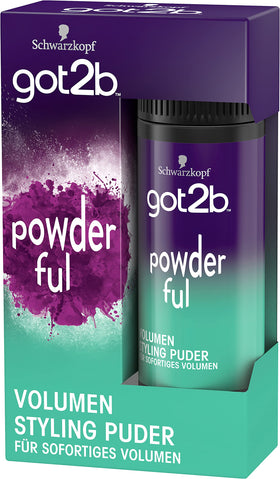 Got2B POWDER'ful front view showing compact 10g pot and label for quick identification