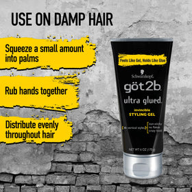 got2b gel texture squeezed from tube showing thick clear gel and strong hold action