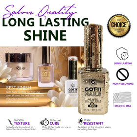 Gotti Nails cured nail close-up highlighting high-gloss shine and chip-resistant surface