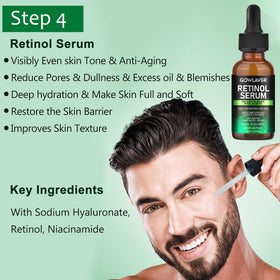 GOWLAVER retinol serum dropper dispensing precise drops to support skin renewal