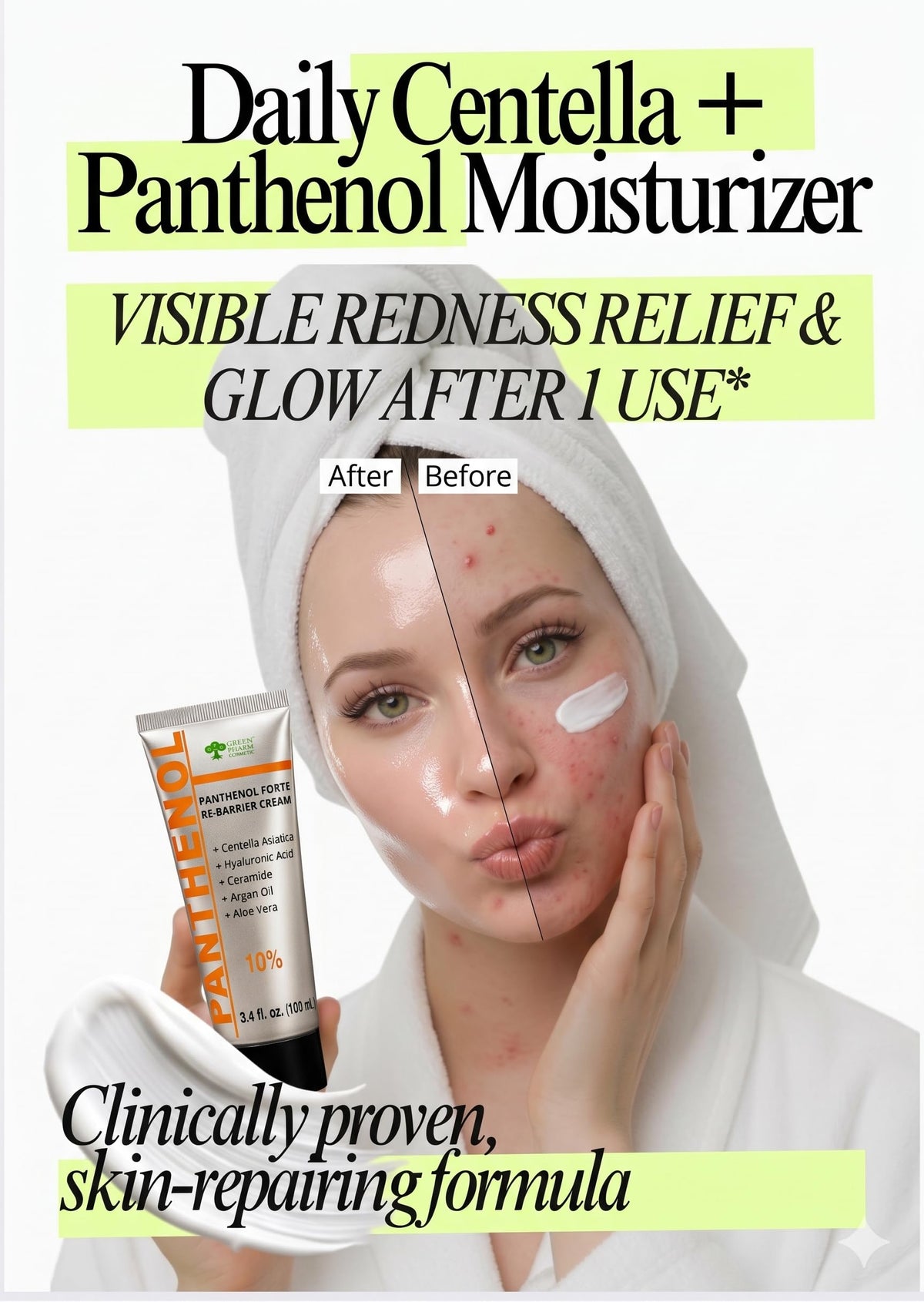 GPC GREEN PHARM COSMETIC cream texture close-up demonstrating lightweight hydration