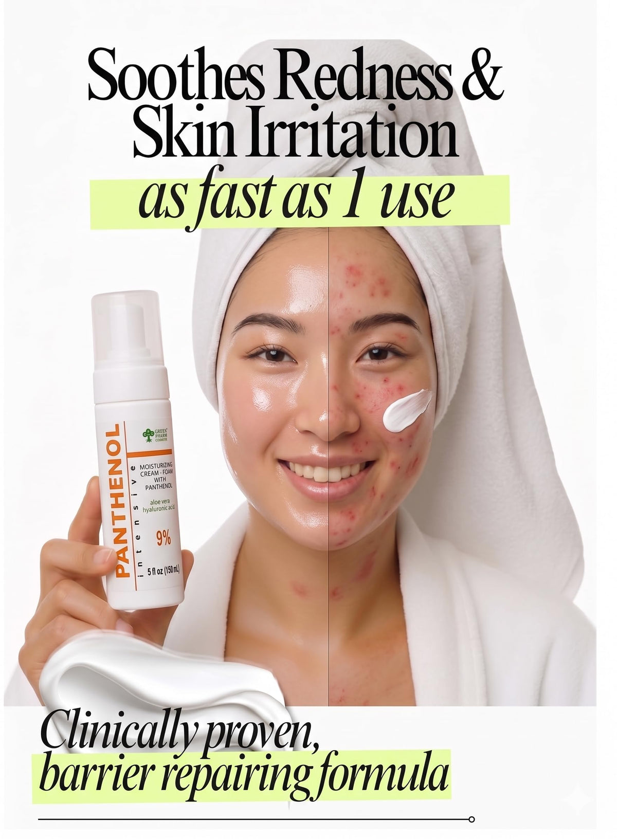 GPC GREEN PHARM COSMETIC closeup pump delivering precise soothing spray