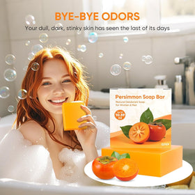 GPP soap close-up revealing smooth persimmon bar texture and moisturizing oils