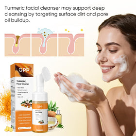 GPP turmeric pads in use removing makeup quickly and leaving skin refreshed
