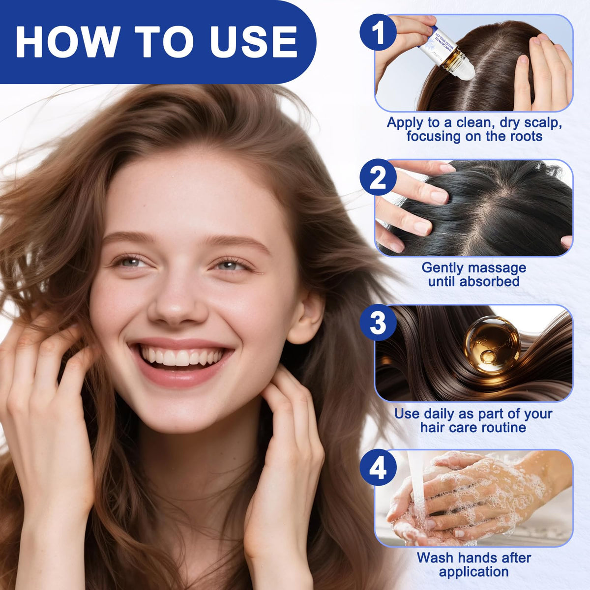 GPUPFJPW applying roll-on to thinning hairline for targeted care