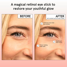 grace & stella applying the under eye stick under eye demonstrating quick depuffing and blending benefit