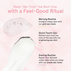 grace & stella before and after under-eye swipe illustrating visible brightening