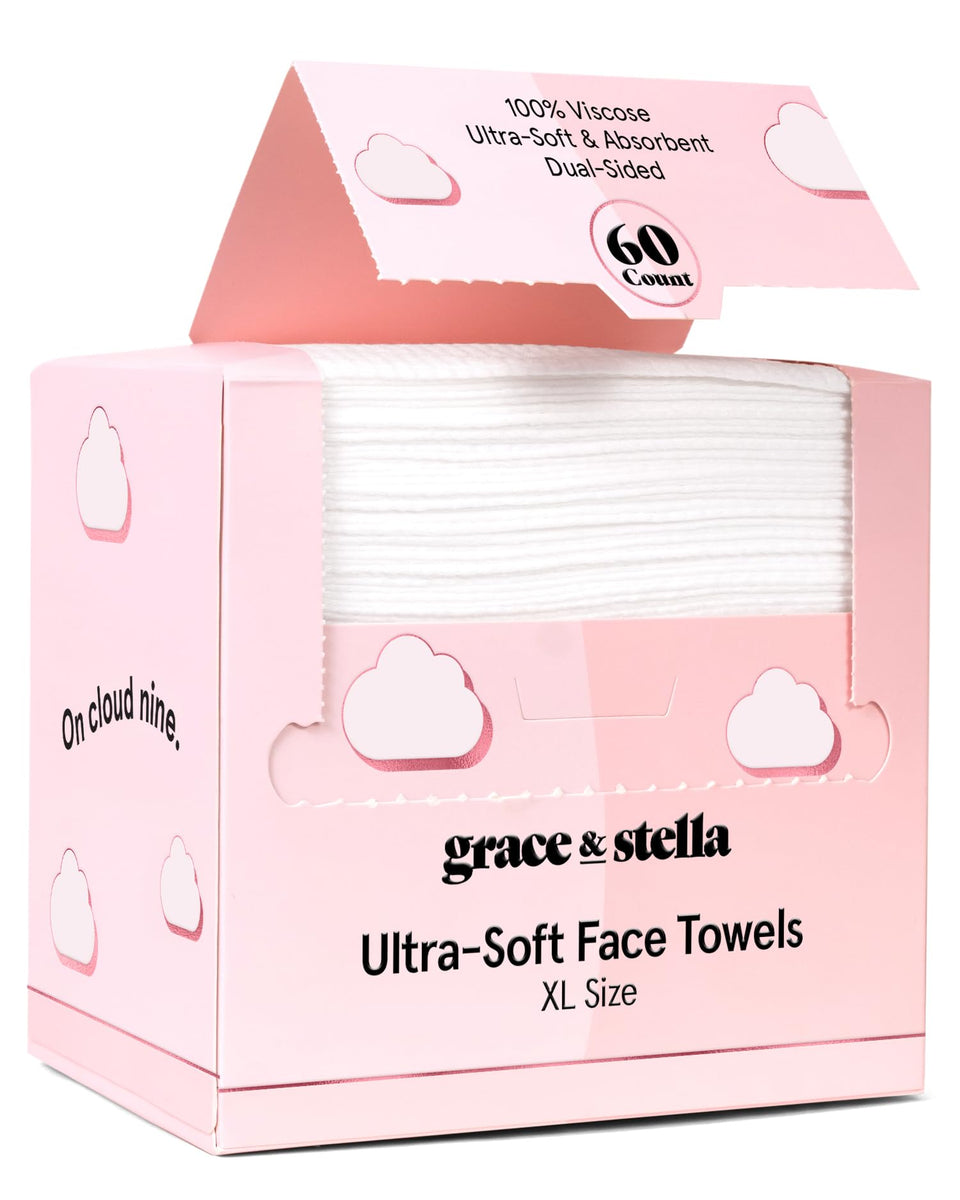 grace & stella front packaging showing 60-count travel-friendly wrap and benefits